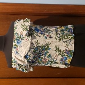 Off the shoulder floral shirt